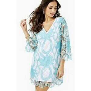 Lilly Pulizer Lottie Romper Blue Ibiza Juice Stand